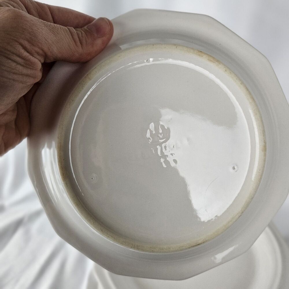 VNTG Pfaltzgraff Heritage White Dessert Salad Bread Plate USA 6.75" Set of 4 VGC - Picture 2 of 4